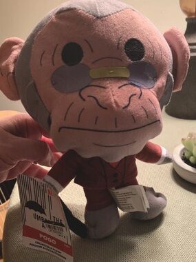 Pogo Plush Toy - Pink/Grey Collectible